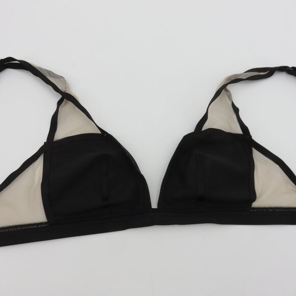 Victorias Secret Womens Small Black Mesh Plunge Bralette 24492967 Nylon Blend - Picture 8 of 15